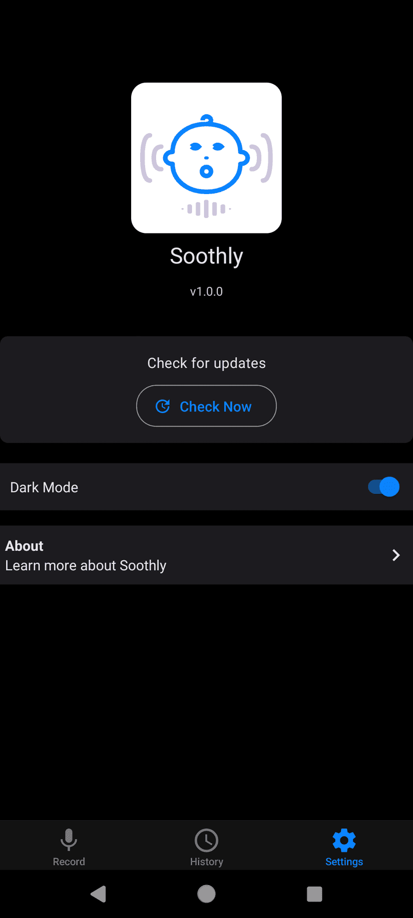 Soothly settings
